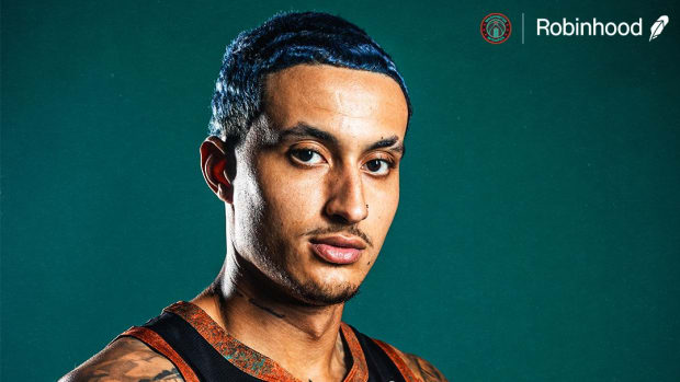 Kyle Kuzma poses in new 2023 Washington Wizards City Edition Uniforms